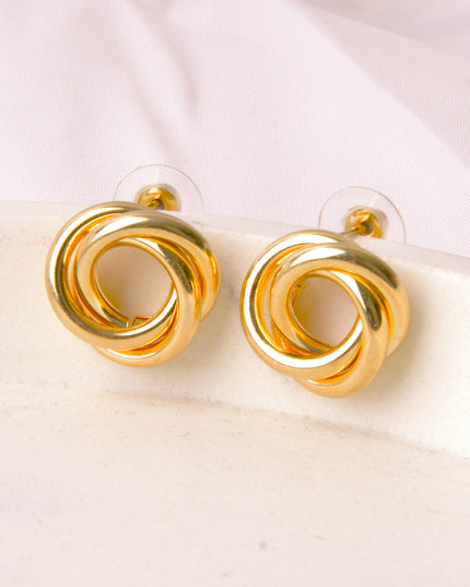 Gold Knot Design Earrings