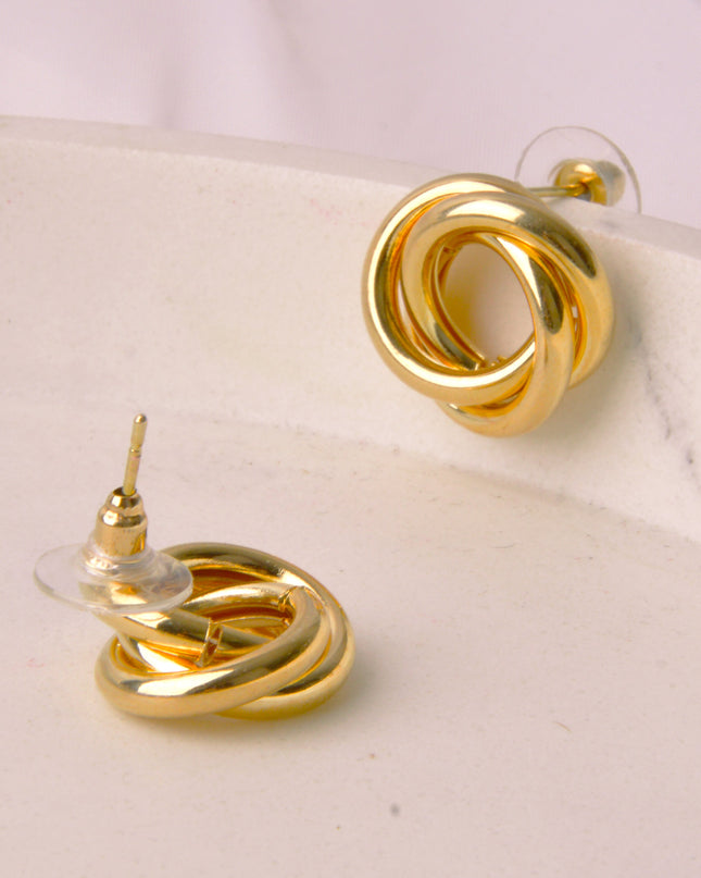 Gold Knot Design Earrings