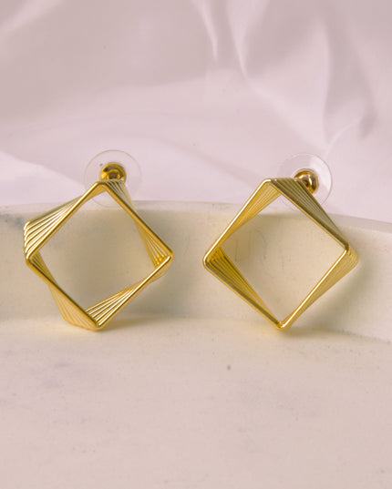 Gold Squares Earrings