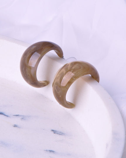 Mocha Color Amber Earrings