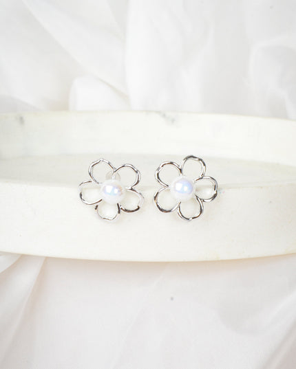 Silver Flower Earrings