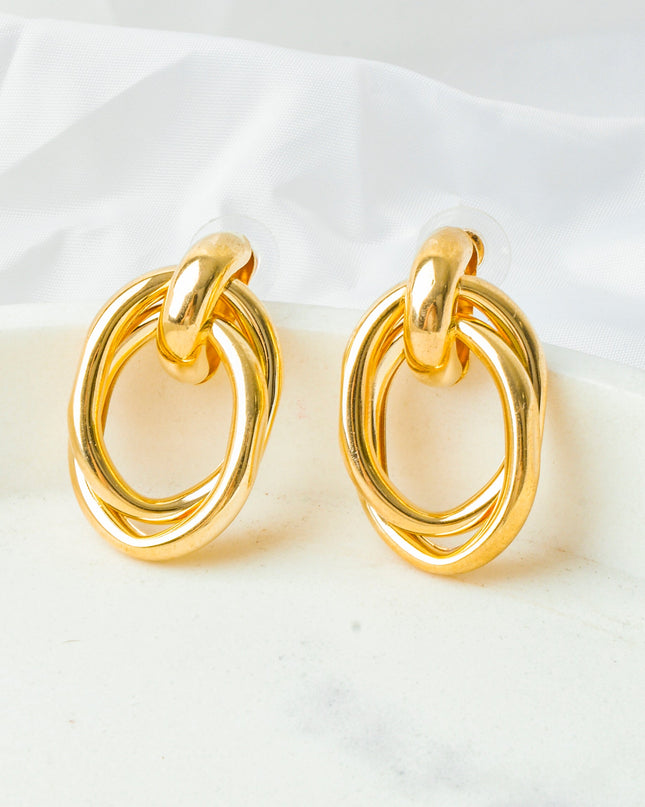 Earrings - Oval Gold