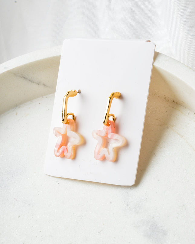 Pastel Star Design Earrings