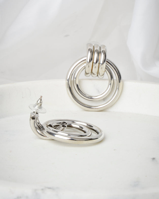 Earrings - Round | Handle: fulbevalo-round-twisted-silver-double-ii