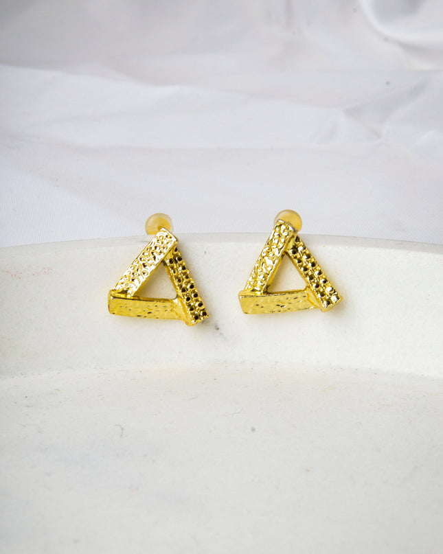 Triangle Gold Earrings
