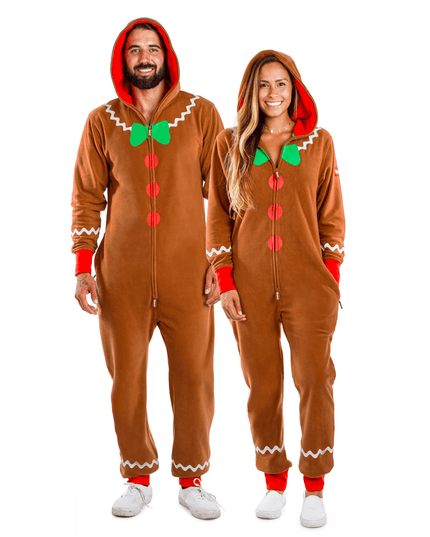 Matching Gingerbread Couples Jumpsuits