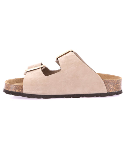 Grünland Khaki Double Strap Women's Slippers