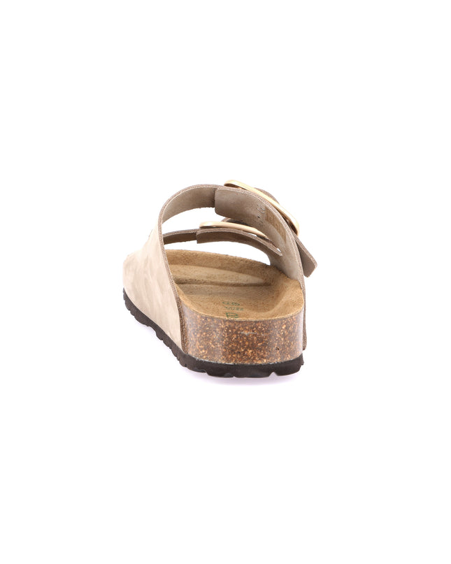 Grünland Khaki Double Strap Women's Slippers