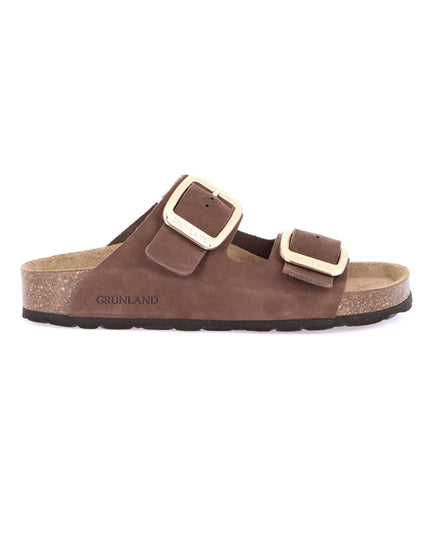 Grünland Marrone Double Strap Women's Slippers