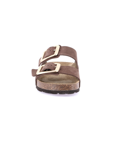 Grünland Marrone Double Strap Women's Slippers