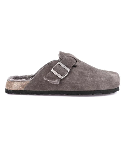 Grünland Men's Plush Clogs in Anthracite for Ideal Comfort