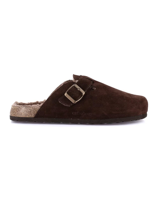 Grünland Men's Plush Clogs in Brown for Stylish Comfort