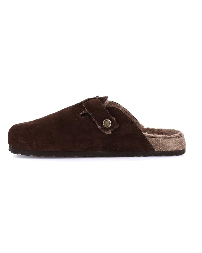 Grünland Men's Plush Clogs in Brown for Stylish Comfort