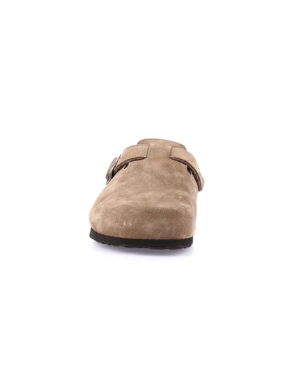 Grünland Men's Plush Clogs in Taupe for Cozy Holiday Wear