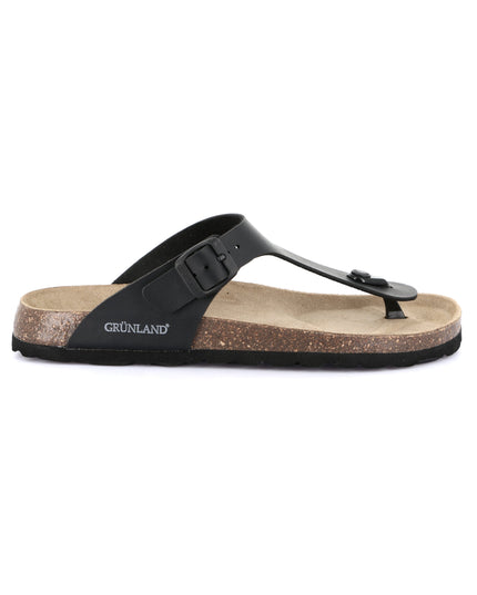 Grünland Black Flip-Flops for Men