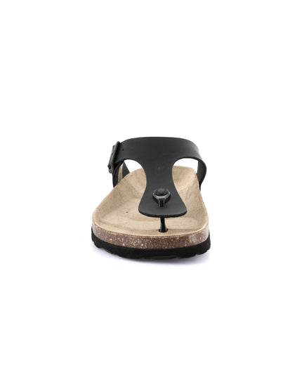 Grünland Black-Black Flip-Flops for Men