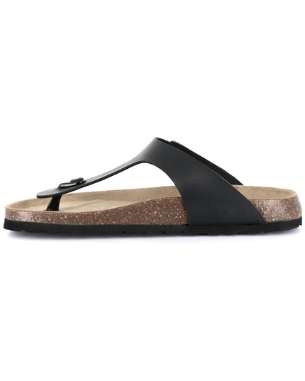 Grünland Black-Black Flip-Flops for Men