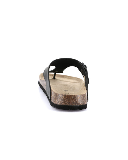 Grünland Black-Black Flip-Flops for Men