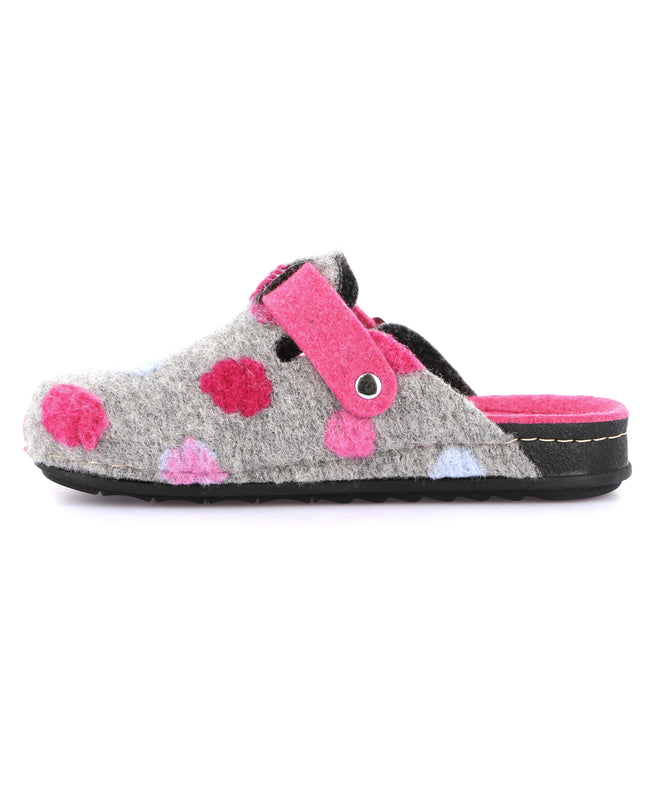 Grünland PILA Women's Slippers in Gray Fuchsia for Trendy Footwear