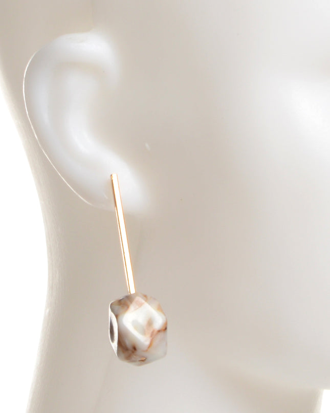 Beige Resin Earrings