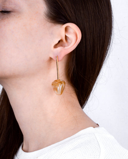 Brown Resin Earrings for Christmas