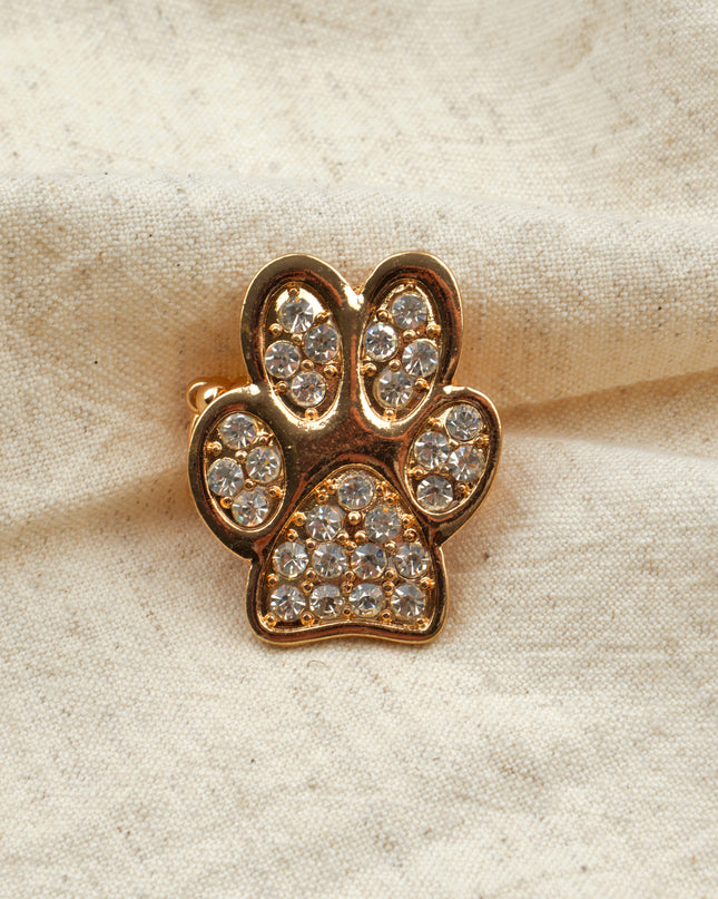 Gemstone Paw Print Ring