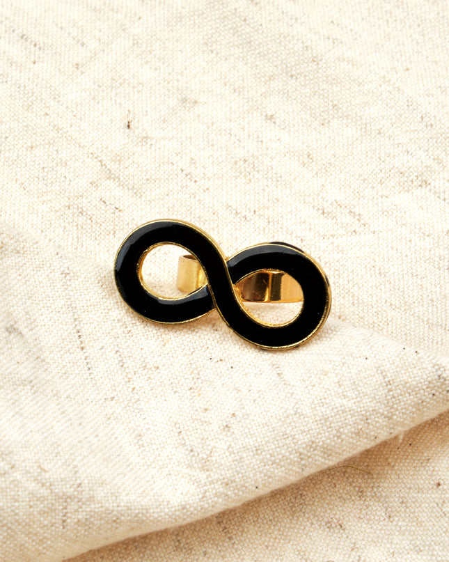 Large Black Infinity Ring