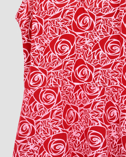Red Rose Onion Dress