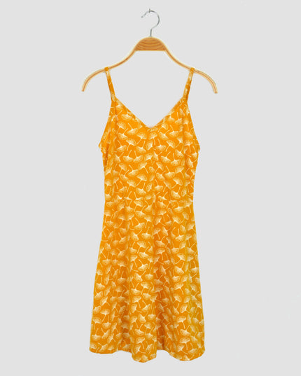 Yellow Ginkgo Onion Dress