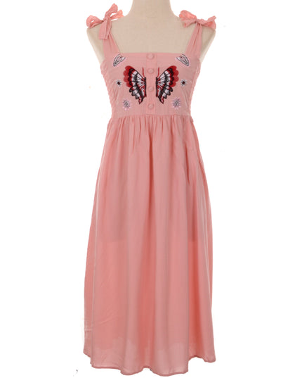 Pink Embroidered Dress