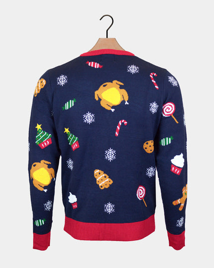 LED Christmas Food Sweater for Men