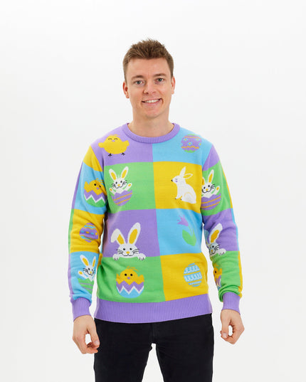 Patchwork Easter Sweater for Women