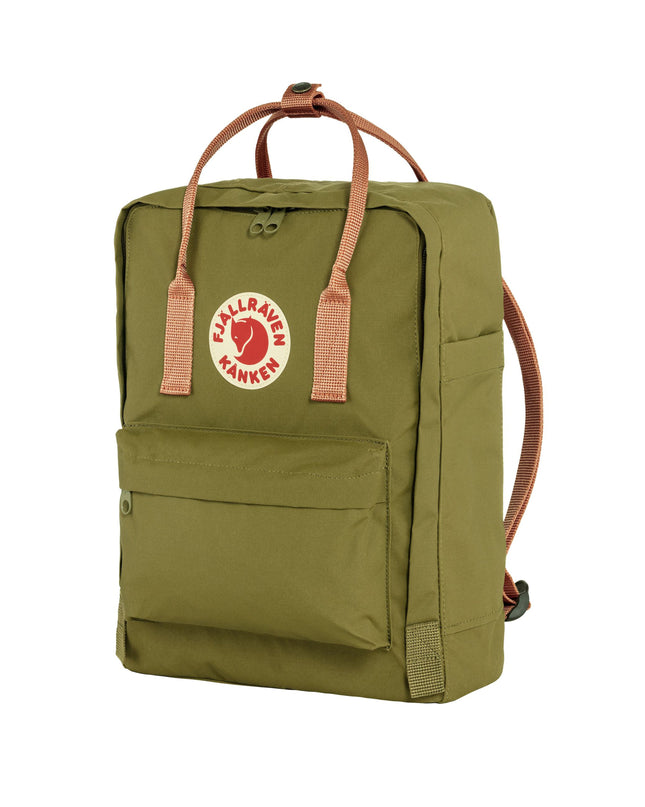 Fjallraven Kanken Backpack in Foliage Green & Peach Sand