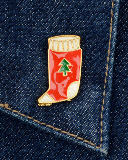 Festive Hedgehog Sock Brooch