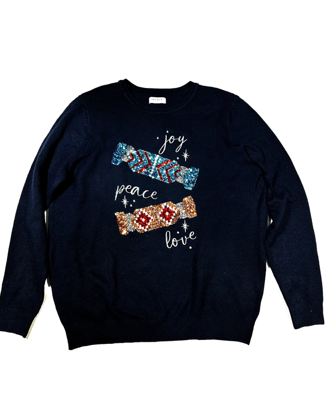 Vintage Joy Peace Love Ugly Christmas Sweater for All
