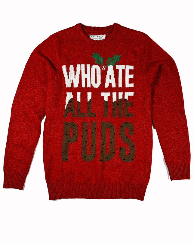 Who Ate All the Puds Ugly Christmas Sweater