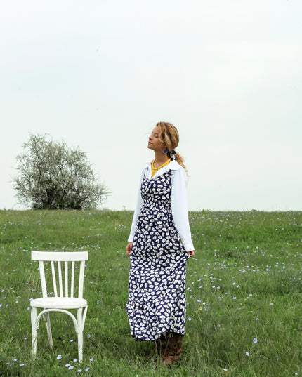 Blue Daisy Maxi Dress