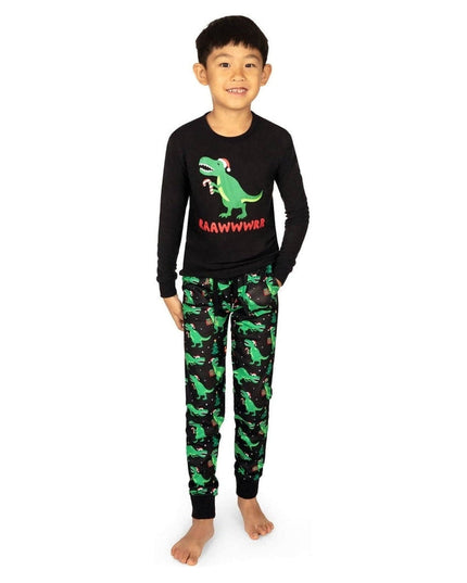 Boy's Rawr Dinosaur Crew Neck Pajama Set