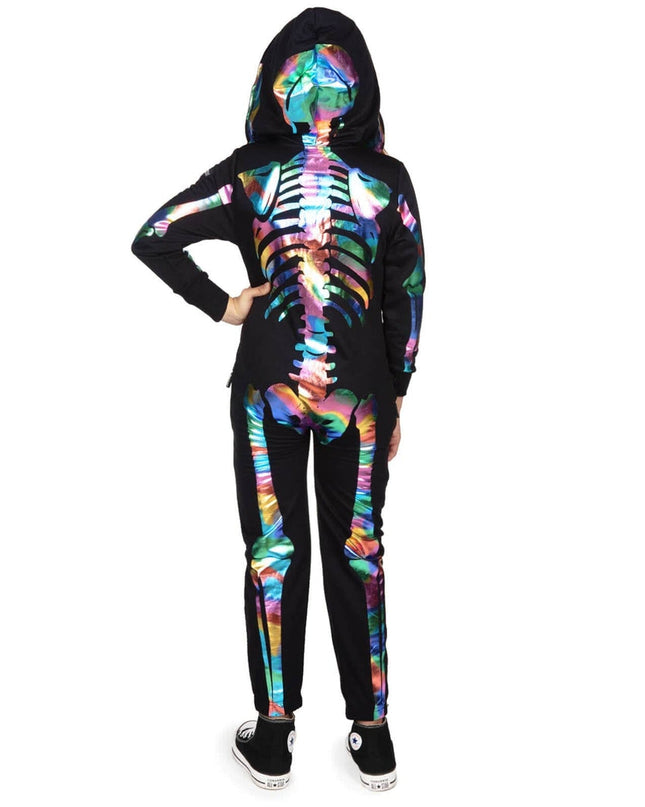 Girl's Iridescent Skeleton Costume