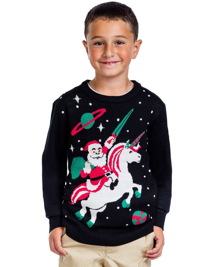 Boy's / Girl's Santa Unicorn Ugly Christmas Sweater