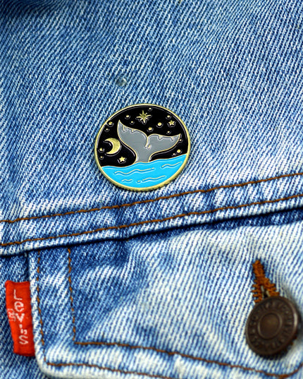 Whale Starry Night Brooch
