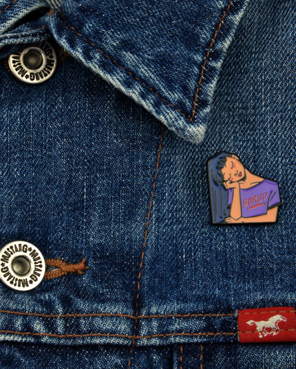 Bored Enamel Pin