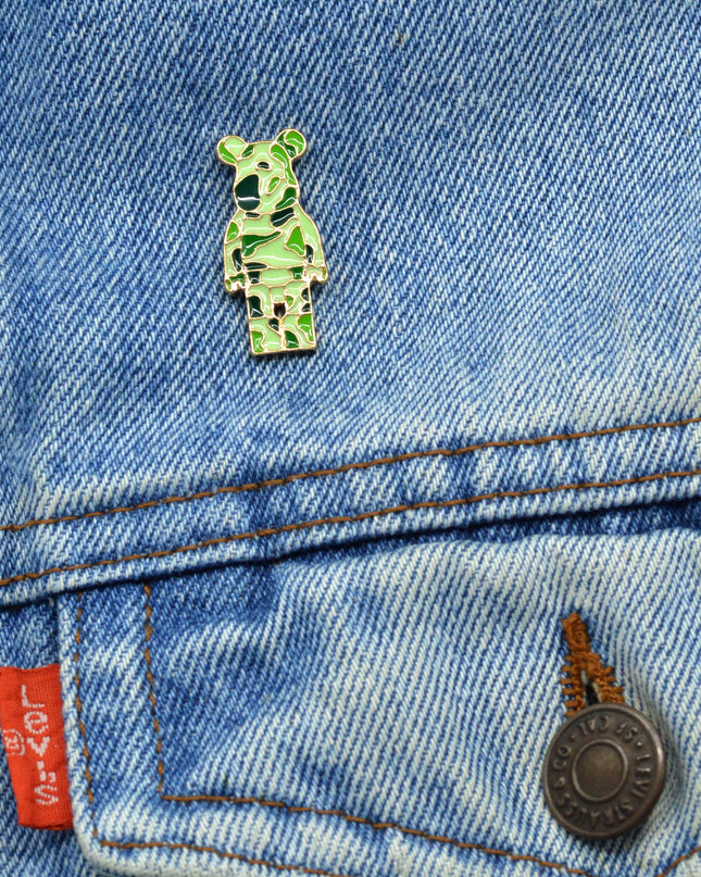 Bear Camouflage Pin Badge
