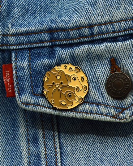 Cat Moon Design Brooch