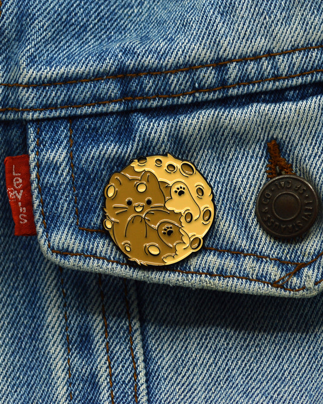 Cat Moon Design Brooch