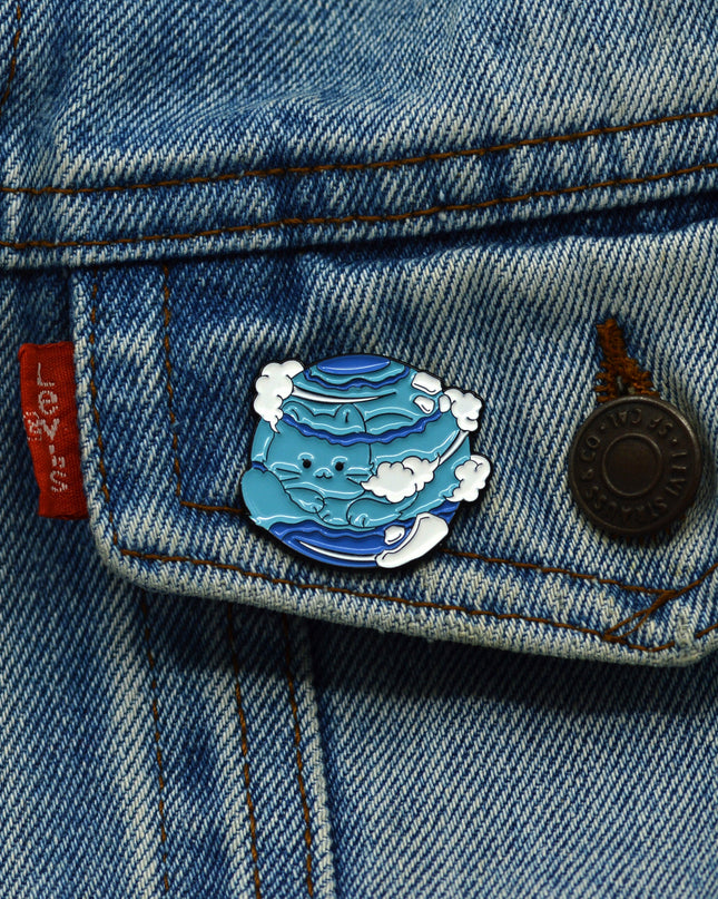 Cat Neptune Enamel Pin