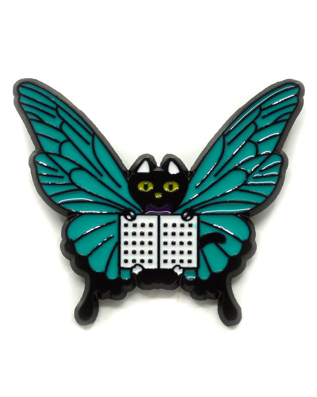 Cat Butterfly Brooch