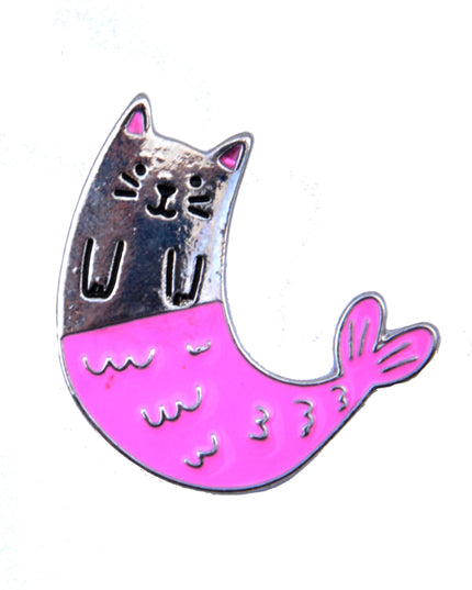 Cat Mermaid Pin - Fun Halloween Accessory