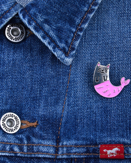 Cat Mermaid Pin - Fun Halloween Accessory