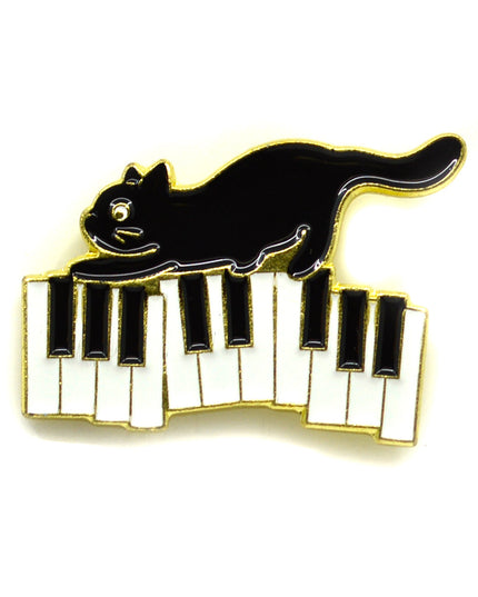 Cat Piano Brooch